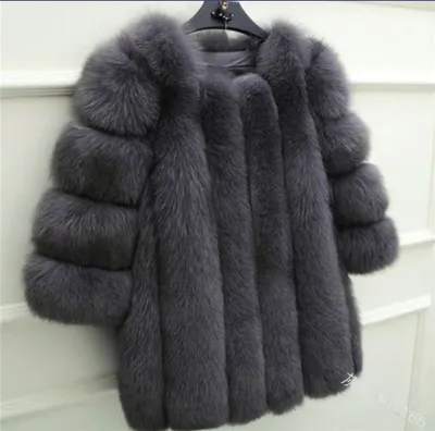 S-4XL Women's Fashion Faux Fur Patchwork Coats for OL Commuting