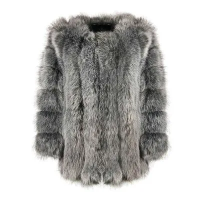S-4XL Women's Fashion Faux Fur Patchwork Coats for OL Commuting