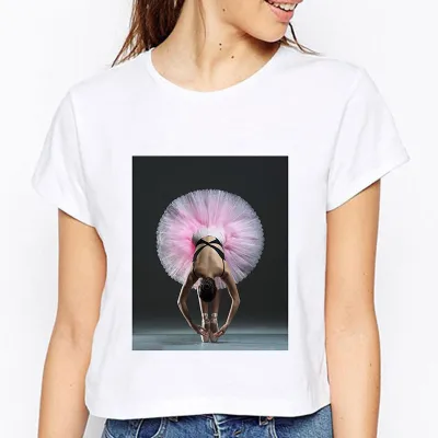 XS-3XL Women Fashion Rose Girl 3D Printing T-Shirts