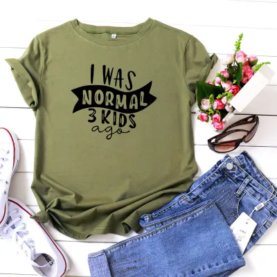 S-5XL Women Urban Leisure Letter Printing Cotton T-Shirts