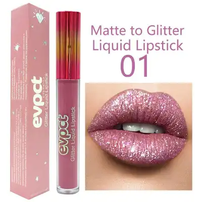Evpct 15 Colors Glitter Liquid Lipstick Plumping Lip Gloss Set - Long Lasting Shimmer Lip Makeup