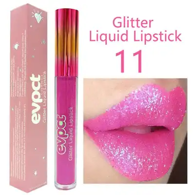 Evpct 15 Colors Glitter Liquid Lipstick Plumping Lip Gloss Set - Long Lasting Shimmer Lip Makeup