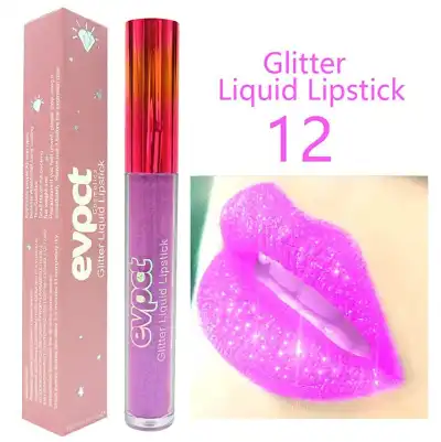 Evpct 15 Colors Glitter Liquid Lipstick Plumping Lip Gloss Set - Long Lasting Shimmer Lip Makeup