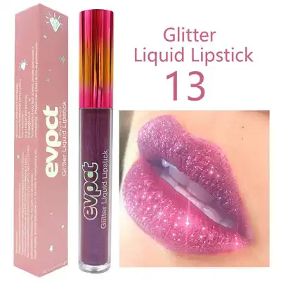Evpct 15 Colors Glitter Liquid Lipstick Plumping Lip Gloss Set - Long Lasting Shimmer Lip Makeup
