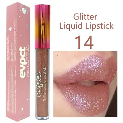 Evpct 15 Colors Glitter Liquid Lipstick Plumping Lip Gloss Set - Long Lasting Shimmer Lip Makeup