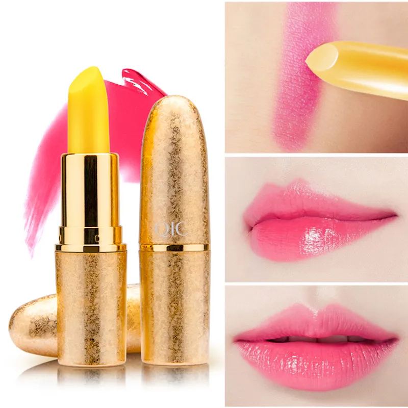 QIC Carotene Moisturizing Lip Balm Temperature Changing Lipstick