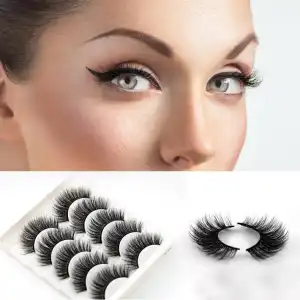 5Pairs/set 3D Mink Lashes Natural Thick False Eyelashes Beauty Extension Tools