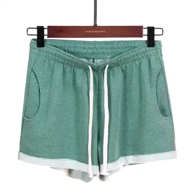 S-4XL Women Elastic High Waist Loose Plus Size Terry Shorts