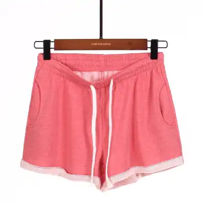 S-4XL Women Elastic High Waist Loose Plus Size Terry Shorts