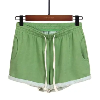 S-4XL Women Elastic High Waist Loose Plus Size Terry Shorts
