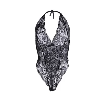 S-3XL Women See-through Lace Mesh Sexy Lingerie Bodysuit
