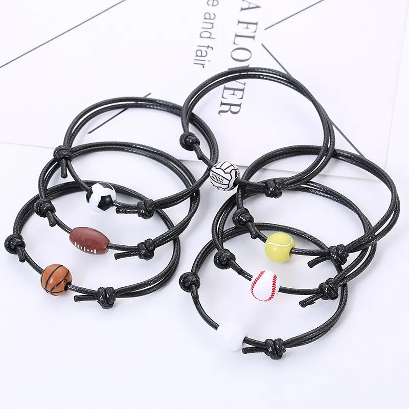 Simple Creative Ball Bead Adjustable Acrylic Bracelet Unisex Jewelry