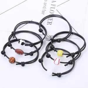 Simple Creative Ball Bead Adjustable Acrylic Bracelet Unisex Jewelry