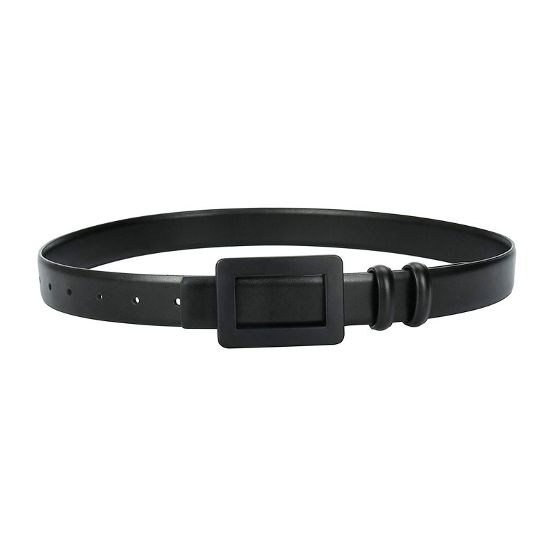 ◆FOLNUA◆ CLASSIC SQUARE BELT25MM 2COLOR F24FWFBBE01 Wholesale Women Simple Square Buckle Design Solid Color All