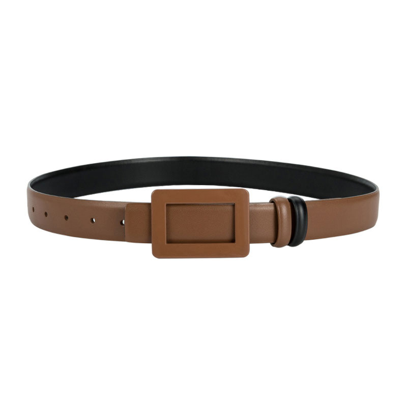 Wholesale Women Simple Square Buckle Design Solid Color All