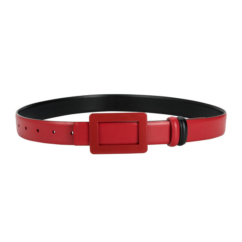 Wholesale Women Simple Square Buckle Design Solid Color All
