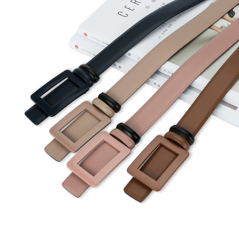 Wholesale Women Simple Square Buckle Design Solid Color All