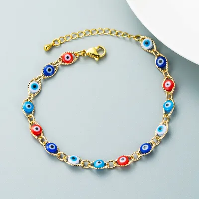 Creative Evil Eye Design Copper Bracelet Women's Fashion