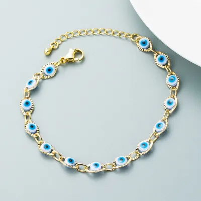 Creative Evil Eye Design Copper Bracelet for Women