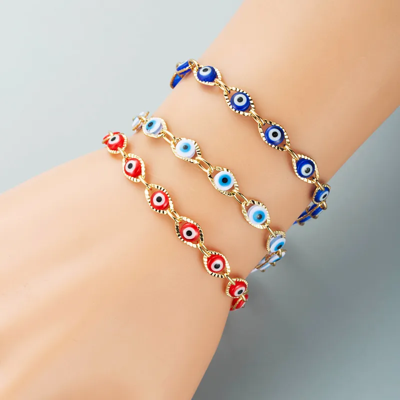 Creative Evil Eye Design Copper Bracelet for Women