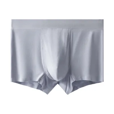 Men Basic Solid Color Breathable Antibacterial Boxers Underwear
