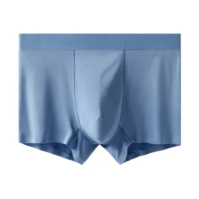 Men Basic Solid Color Breathable Antibacterial Boxers Underwear