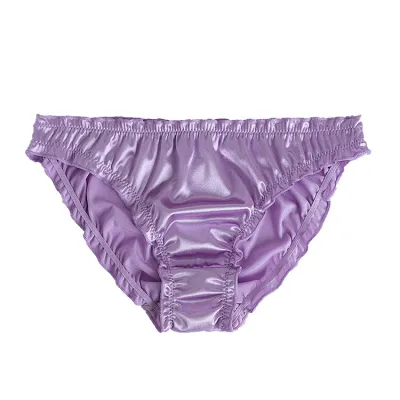 Women Basic Low Waist Soft Comfortable Solid Color Ruffled Panty