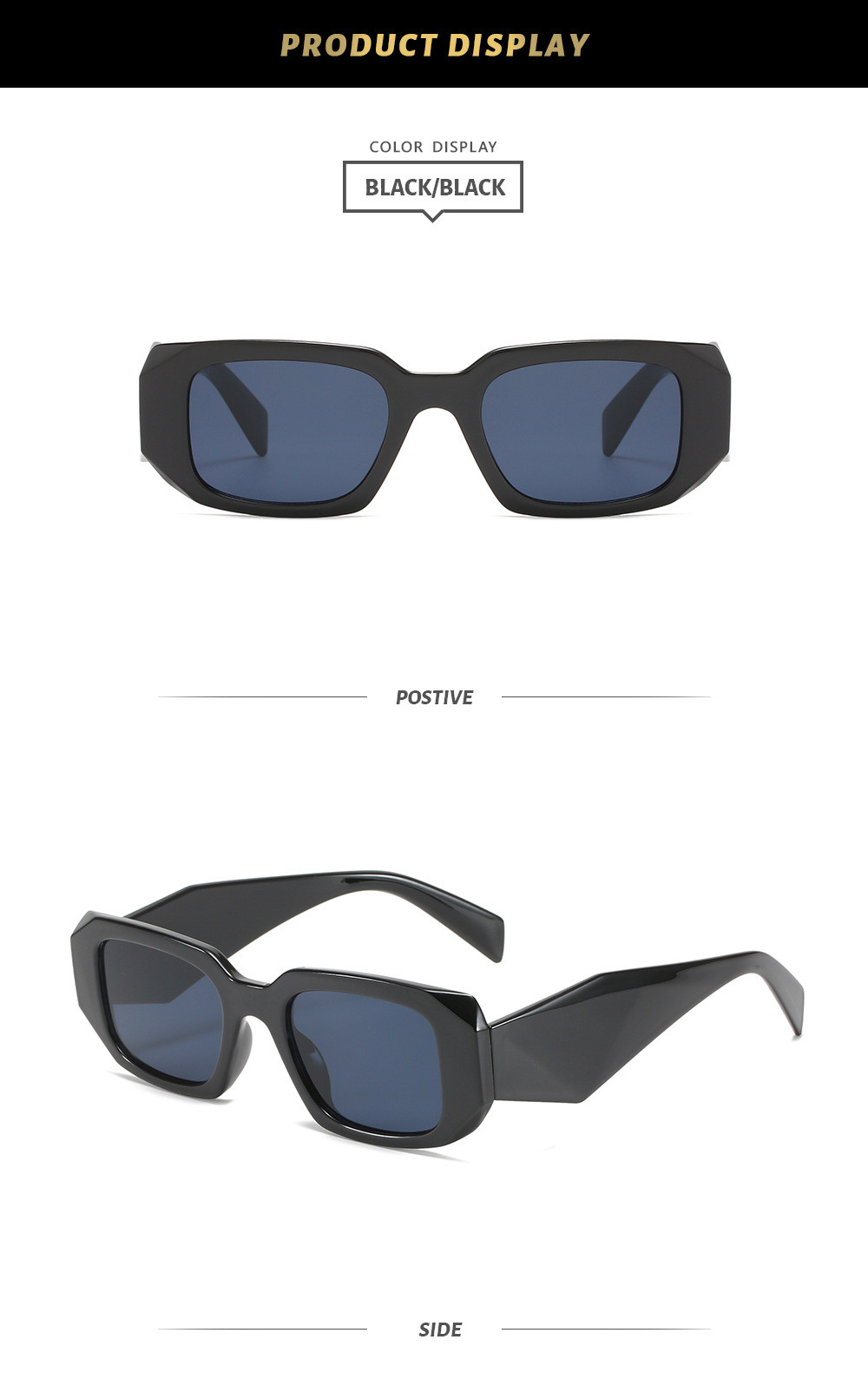 Wholesale Lovers Fashion Square Frame Solid Color All-match