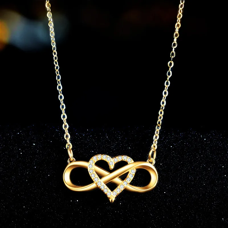 Heart Shape Geometric Rhinestone Alloy Pendant Necklace