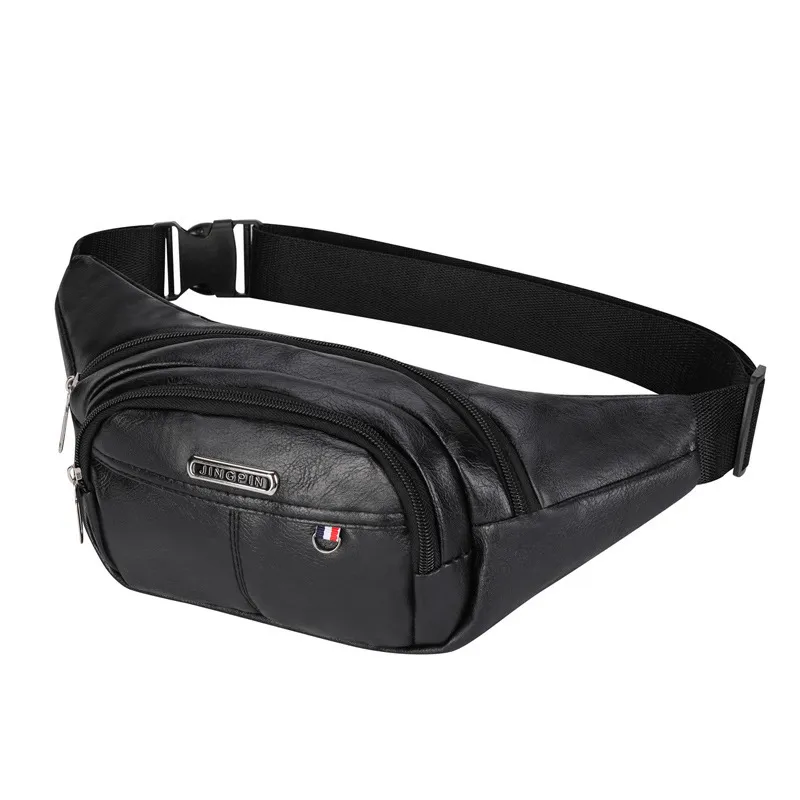 Large-capacity Solid Color Chest Bag In BLACK