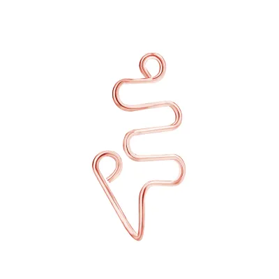 Simple Geometric Opening Design Copper Nose Ring Without Piercing Unisex Body Jewelry