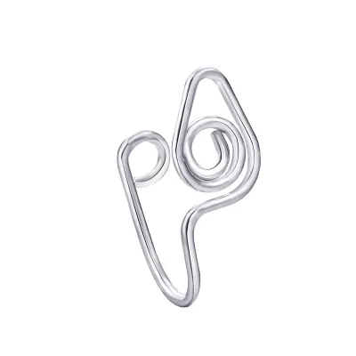 Simple Geometric Opening Design Copper Nose Ring Without Piercing Unisex Body Jewelry