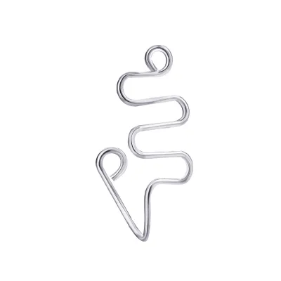 Simple Geometric Opening Design Copper Nose Ring Without Piercing Unisex Body Jewelry