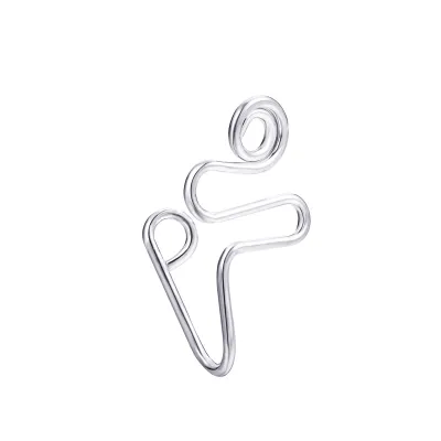 Simple Geometric Opening Design Copper Nose Ring Without Piercing Unisex Body Jewelry
