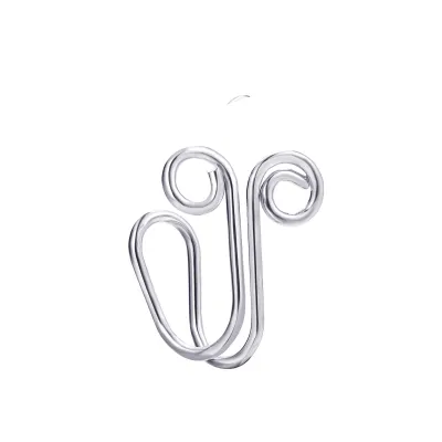 Simple Geometric Opening Design Copper Nose Ring Without Piercing Unisex Body Jewelry