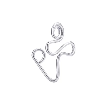 Simple Geometric Opening Design Copper Nose Ring Without Piercing Unisex Body Jewelry
