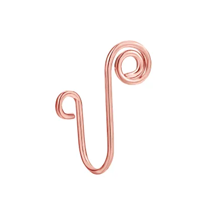 Simple Geometric Opening Design Copper Nose Ring Without Piercing Unisex Body Jewelry