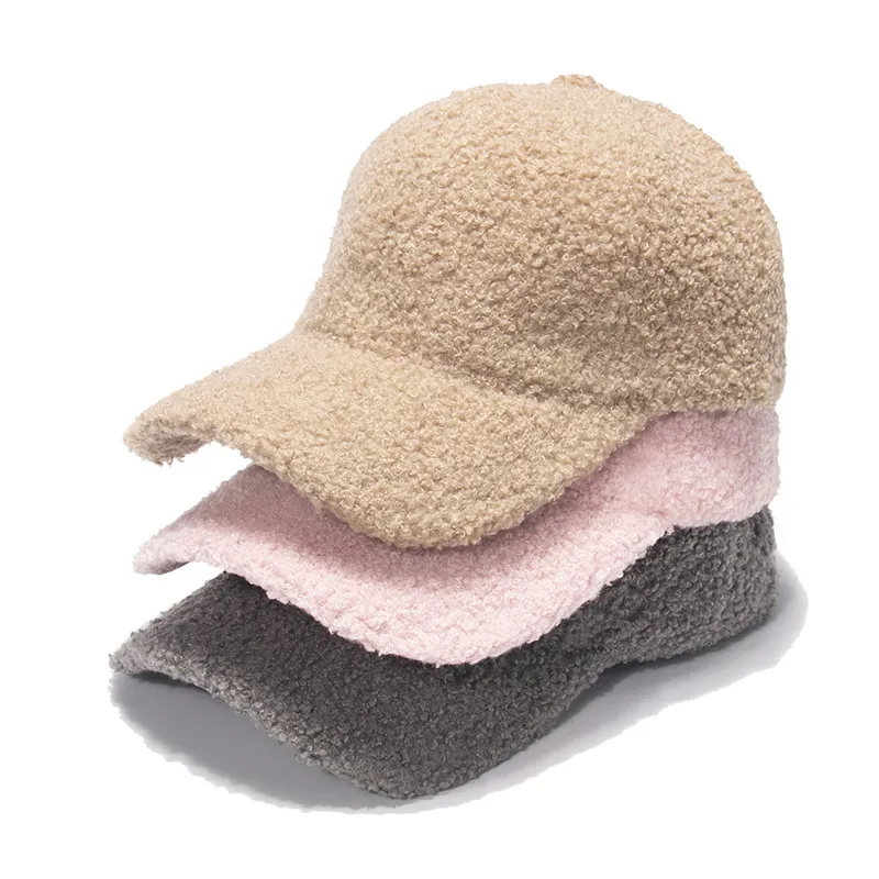 Women Winter Solid Color Plush Cap
