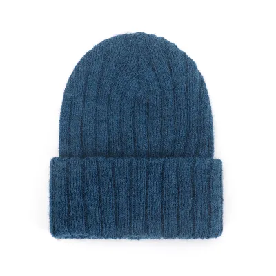 Kids Simple Solid Color Cotton Wool Warm Dome Hat Unisex Beanie