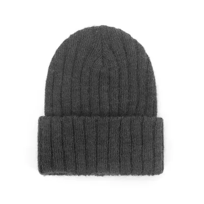 Kids Simple Solid Color Cotton Wool Warm Dome Hat Unisex Beanie