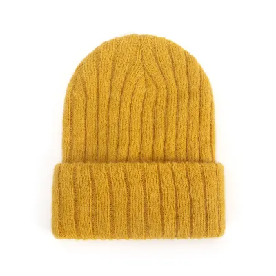 Kids Simple Solid Color Cotton Wool Warm Dome Hat Unisex Beanie