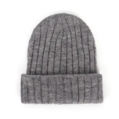 Kids Simple Solid Color Cotton Wool Warm Dome Hat Unisex Beanie