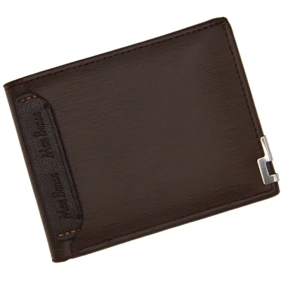 Men Wallet Short Fashion Casual Iron Side Card Wallet