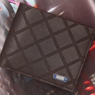 Men Vintage Solid Color Large-Capacity Coin Wallet PU Leather