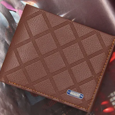 Men Vintage Solid Color Large-Capacity Coin Wallet PU Leather