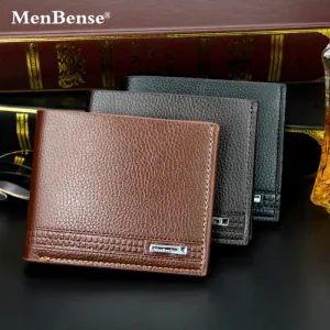 Men Vintage Solid Color Large-Capacity Coin Wallet PU Leather