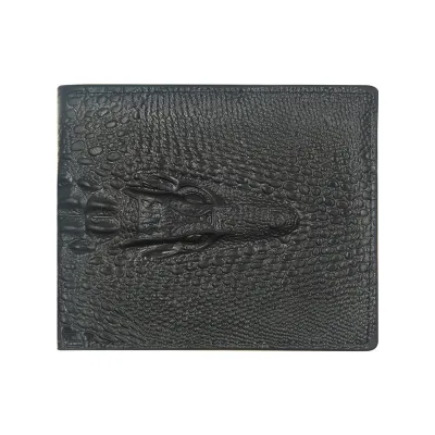 Fashion Classic Crocodile Pattern Men Wallet PU Leather Horizontal Square Short Wallet
