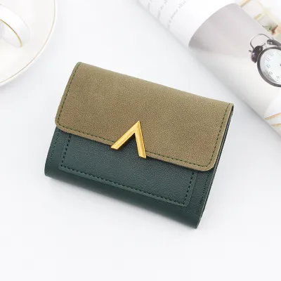 Women Frosted Solid Color Large Capacity PU Leather Wallet