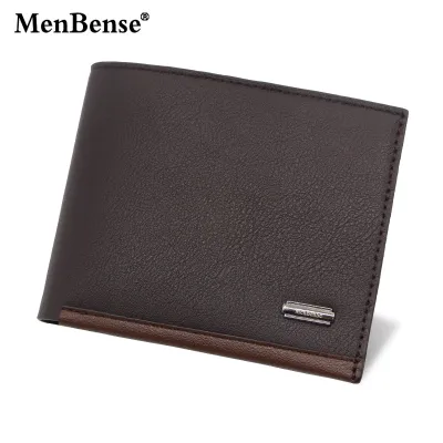 Men Business Coin Three-Fold PU Leather Wallet with Card Slots