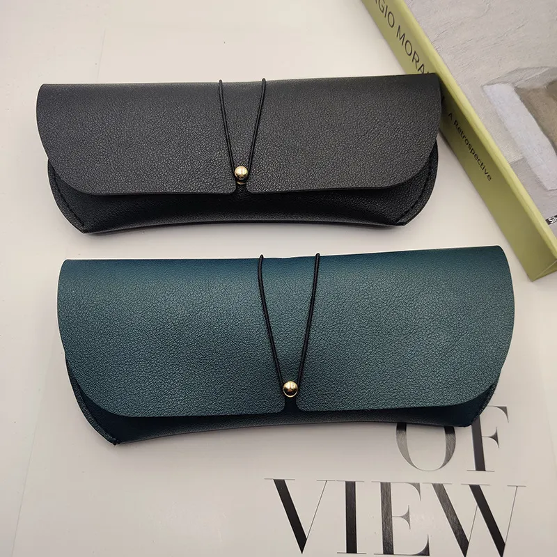 Simple Solid Color Sunglasses Portable Glasses Case PVC